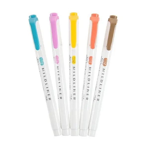 ماژیک علامت گذار 5 رنگ زبرا مدل MILDLINER طرح Deep and Warm Colors