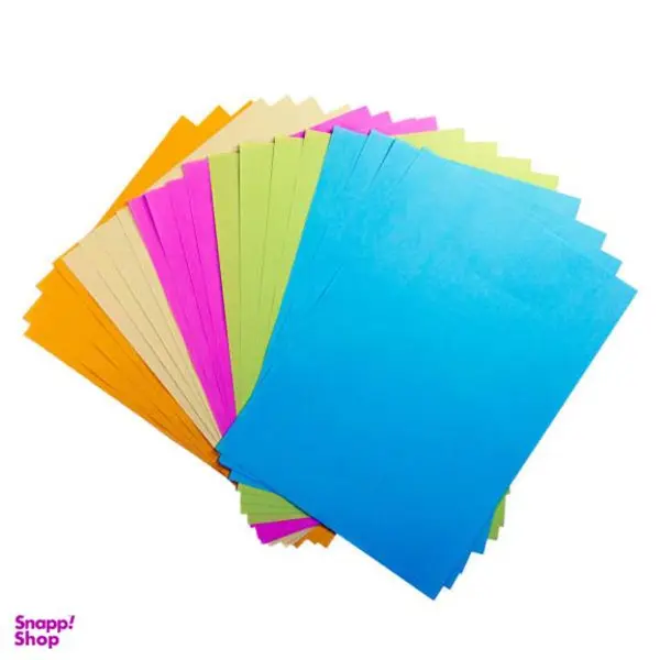 کاغذ رنگی A4 کپی مکس کد rng20 بسته 20 عددی