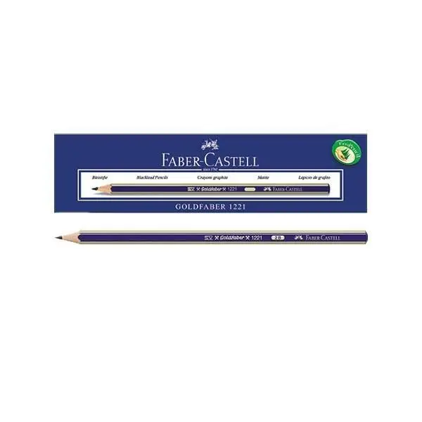 مداد طراحی فابر کاستل مدل گلدفابر با درجه سختی نوک 2B - 6
