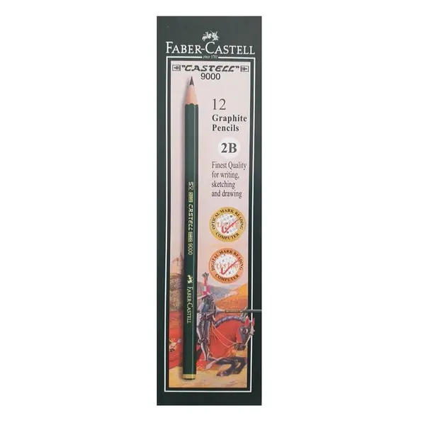 مداد مشکی فابر کاستل مدل 2B بسته 12 عددی - 5
