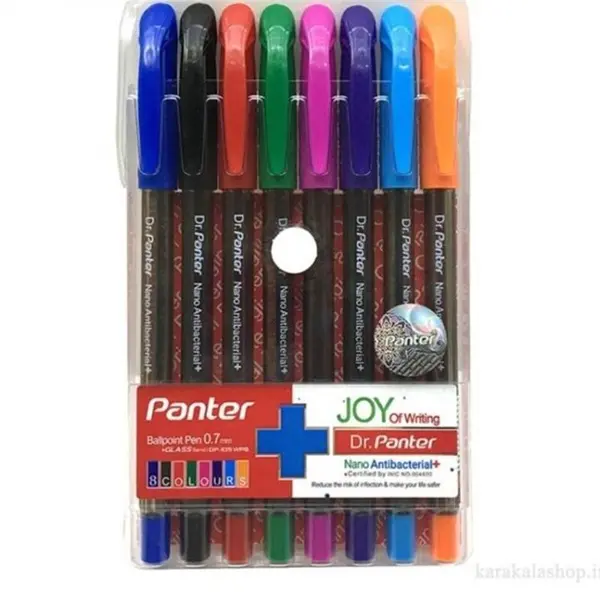 خودکار پنتر مدل نانو آنتی باکتریال کد DP-105 بسته 8 عددی