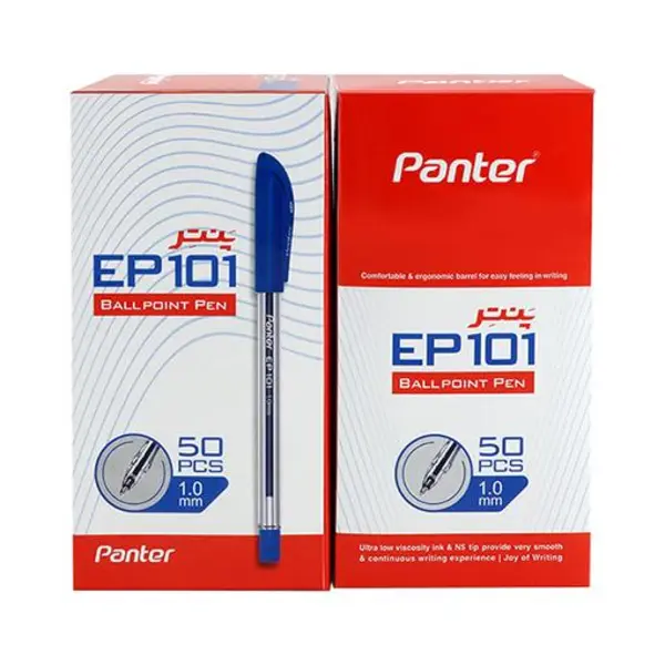 خودکار پنتر مدل EP-101 رنگ آبی بسته 50 عددی