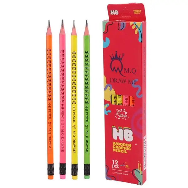 مداد مشکی ام کیو M.Q H-16 بسته 12 عددی