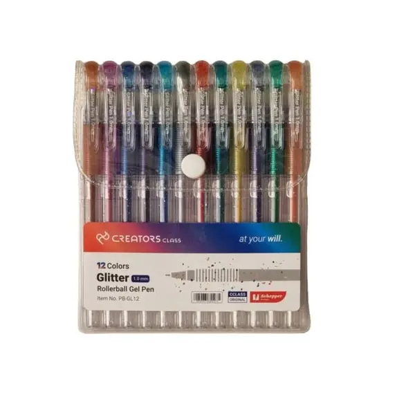 روان نویس کریتورز کلاس مدل گلیتر طرح اکلیلی کد PB-GL-12 بسته 12عددی - 3