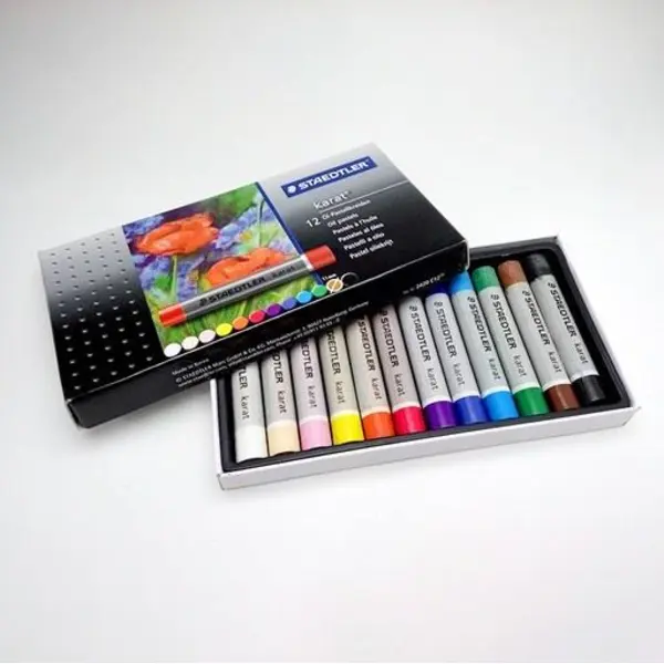 پاستل 12 رنگ استدلر مدل jambo oil