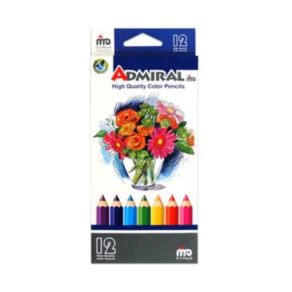 مداد رنگی 12 رنگ آدمیرال طرح گل - 2