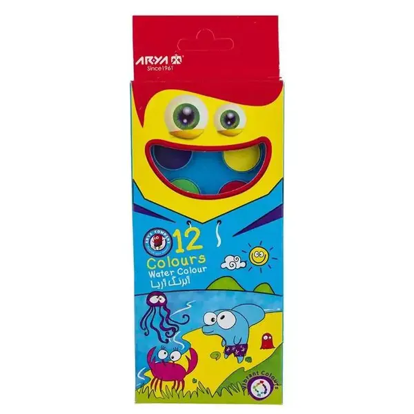 آبرنگ 12 رنگ آریا کد 1-5003 - 3