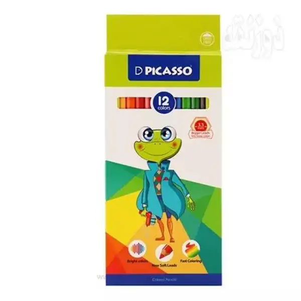 مداد رنگی 12 رنگ پیکاسو کد 4100 - 2