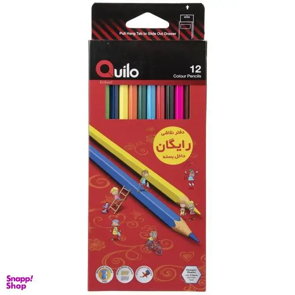 مداد رنگی 12 رنگ کوییلو کد 634003