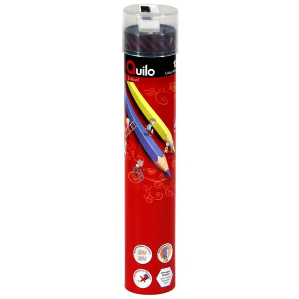 مداد رنگی 12 رنگ استوانه‌ای کوییلو کد 634009 - 3
