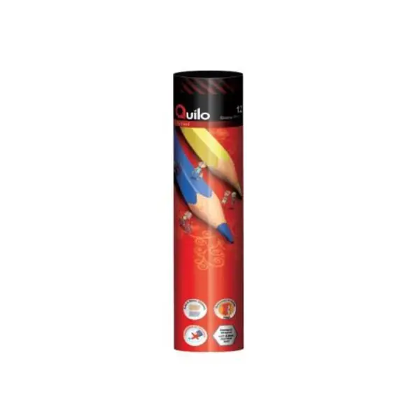 مداد رنگی 12 رنگ استوانه‌ای کوییلو کد 634009 - 2