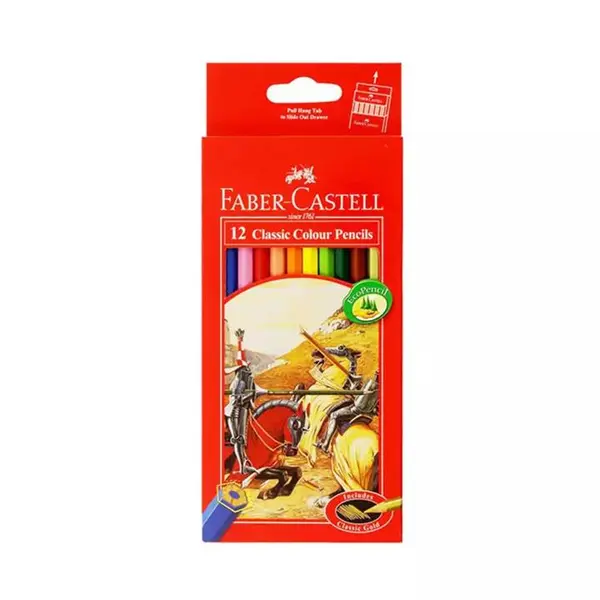 مداد رنگی 12 رنگ فابر کاستل مدل Classic - 4