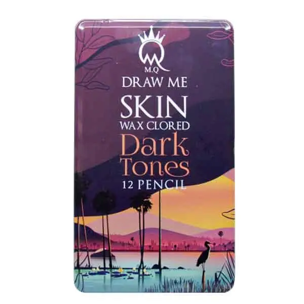 مداد رنگی 12 رنگ ام کیو مدل Dark SKIN