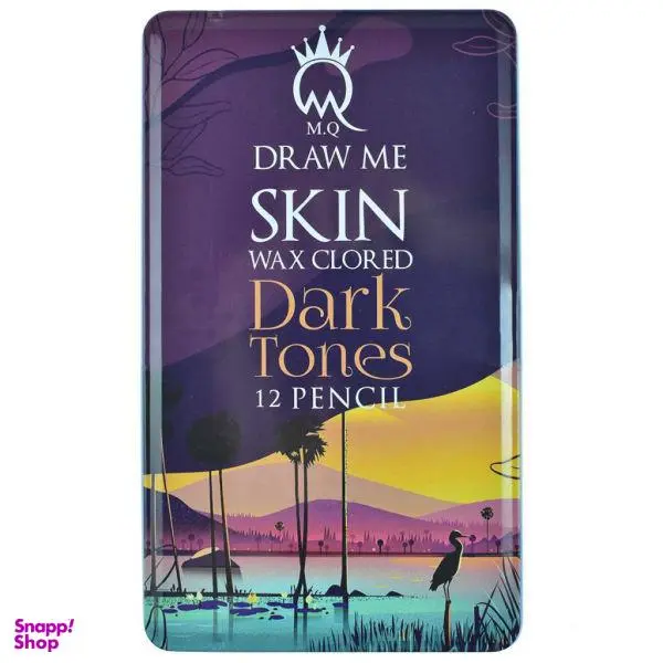 مداد رنگی 12 رنگ ام کیو مدل Dark SKIN