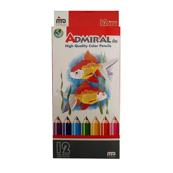 مداد رنگی 12 رنگ آدمیرال مدل Fish