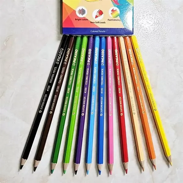مداد رنگی 12 رنگ پیکاسو طرح اسب شاخدار مدل GOL-12-C - 2