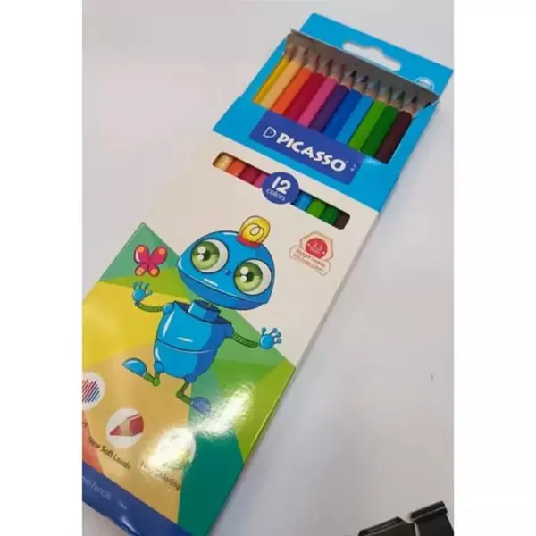 مداد رنگی 12 رنگ پیکاسو طرح اسب شاخدار مدل GOL-12-C - 5