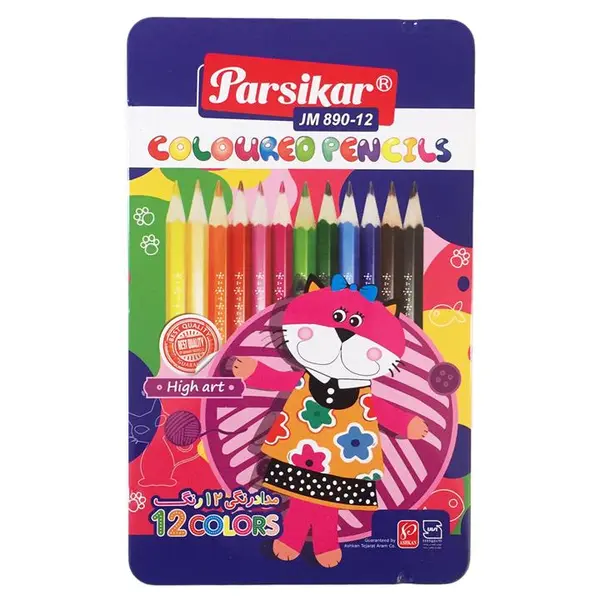 مداد رنگی 12 رنگ پارسی کار مدل JM880-12