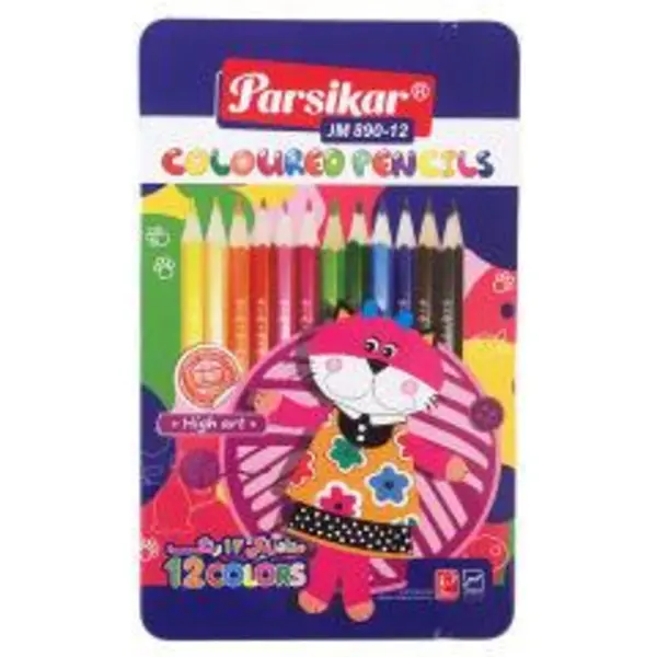 مداد رنگی 12 رنگ پارسی کار مدل JM890-12 Cat