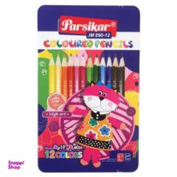 مداد رنگی 12 رنگ پارسی کار مدل JM890-12 Cat