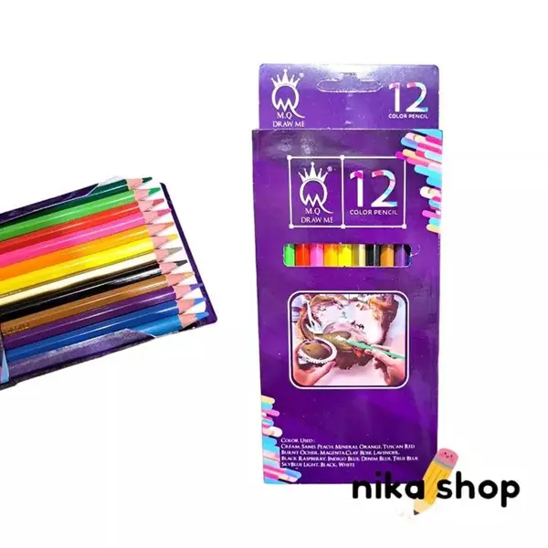 مداد رنگی 12 رنگ ام کیو مدل M.Q.12 - 2