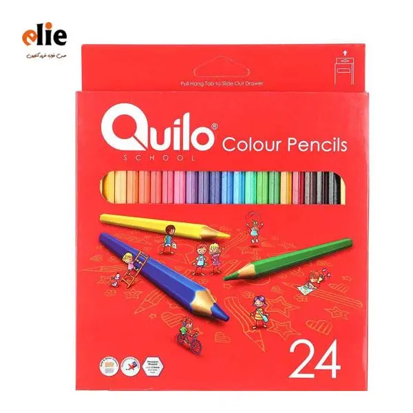 مداد رنگی 24 رنگ مقوایی کوییلو کد 634004 - 5