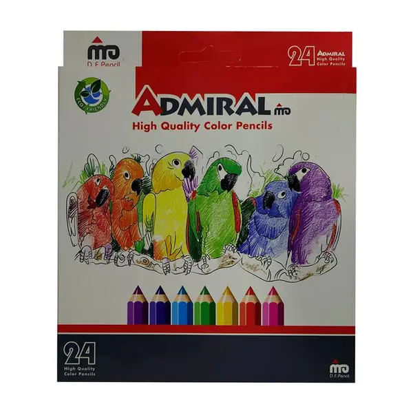 مداد رنگی 24 رنگ آدمیرال مدل Bird - 3