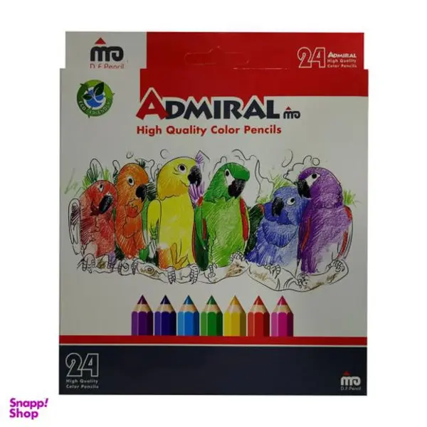 مداد رنگی 24 رنگ آدمیرال مدل Bird - 2