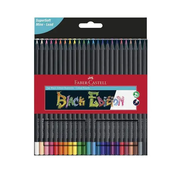 مداد رنگی 24 رنگ فابر کاستل مدل Black Edition - 3