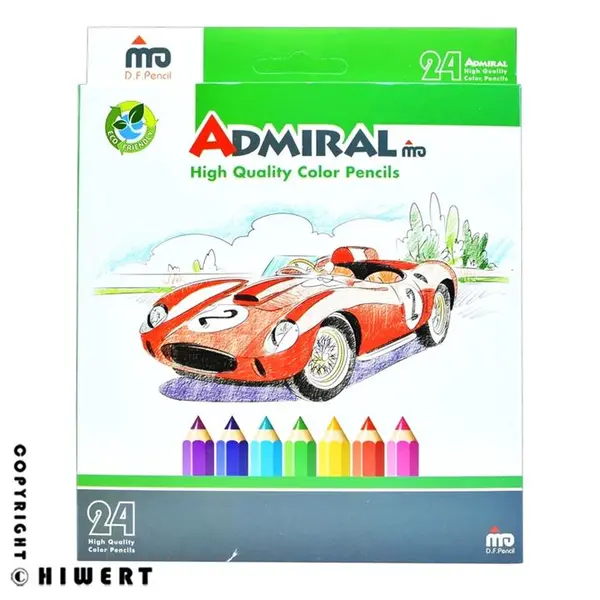 مداد رنگی 24 رنگ آدمیرال مدل Car