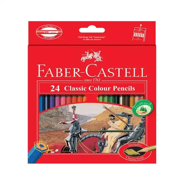 مداد رنگی 24 رنگ فابر کاستل مدل Classic Gold - 3
