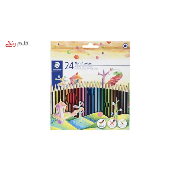 مداد رنگی 24 رنگ استدلر مدل Noris Club - 5