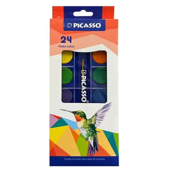 آبرنگ 24 رنگ طرح طوطی پیکاسو PICASSO
