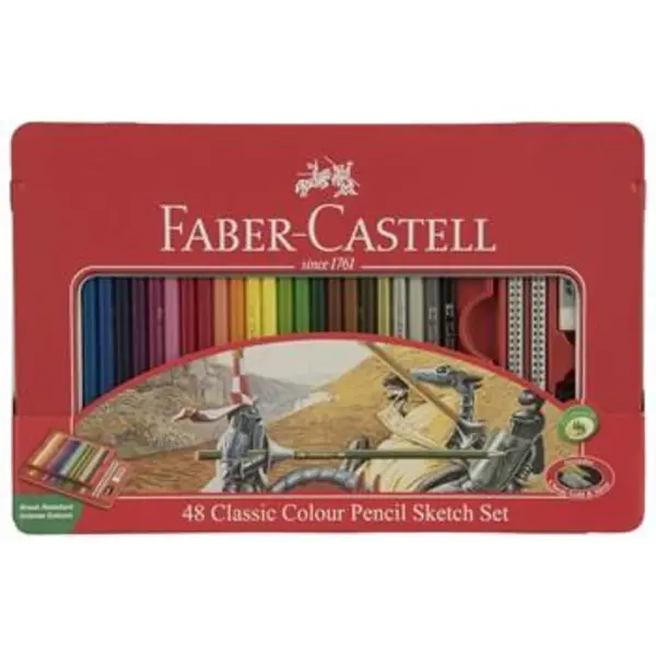 مداد رنگی 48 رنگ فابر کاستل مدل Classic Colour Sketch 115849 - 6