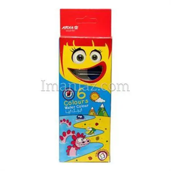 آبرنگ  6 رنگ آریا  کد  5001 - طرح اژدها  طرح 1 - 2