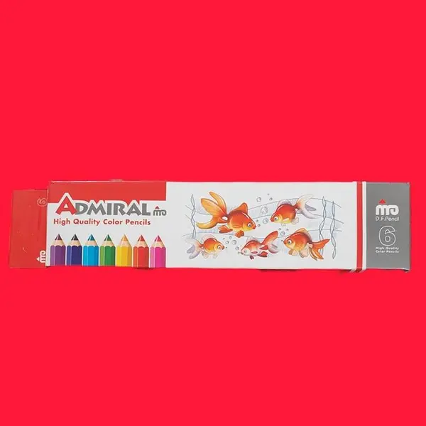 مداد رنگی 6 رنگ آدمیرال مدل Fish - 2