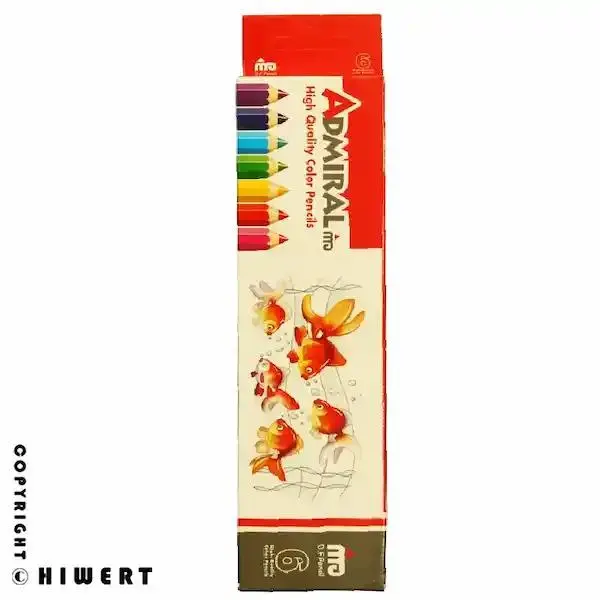مداد رنگی 6 رنگ آدمیرال مدل Fish - 6