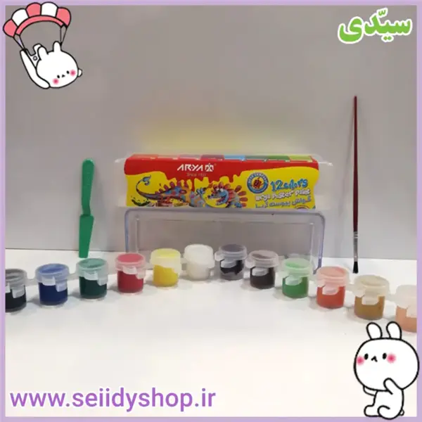 گواش 12 رنگ آریا مدل 4015 طرح اژدهای رنگی