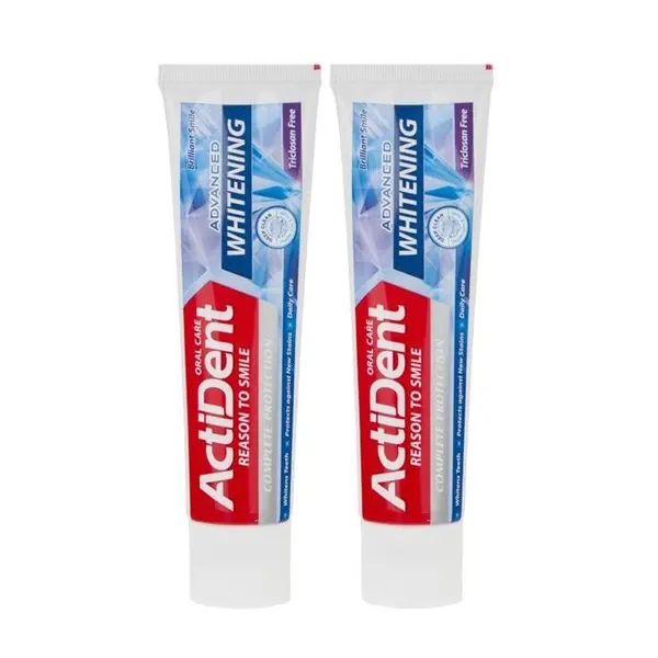 خمیر دندان اکتیدنت مدل whitening وزن 130 گرم بسته 2 عددی