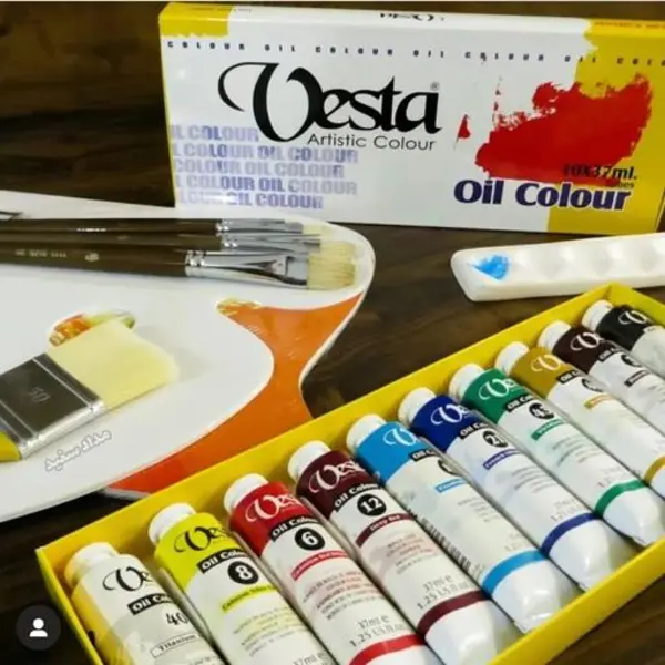 رنگ روغن وستا ست 10 عددی کد 10 حجم 37 میلی لیتر