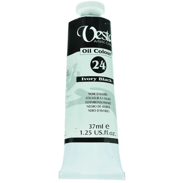 رنگ روغن وستا 37 میل شماره 24 Ivory Black - 2