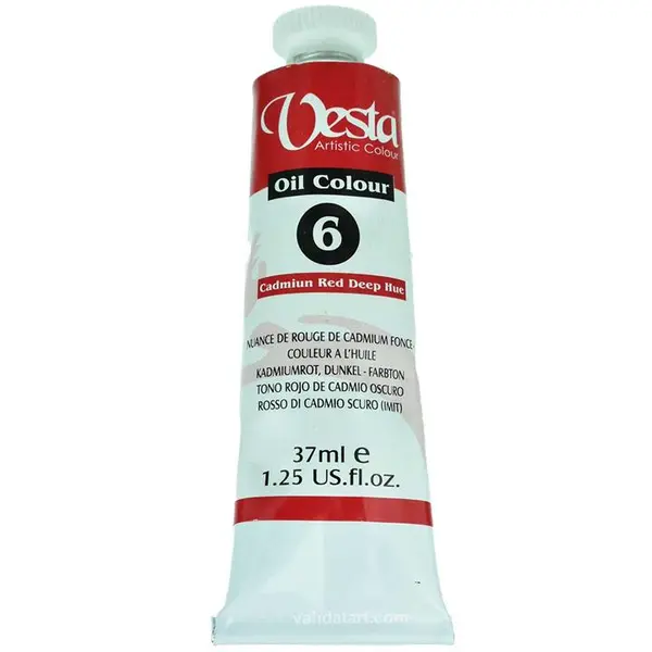 رنگ روغن وستا 37 میل شماره 6 Cadmium Red Hue