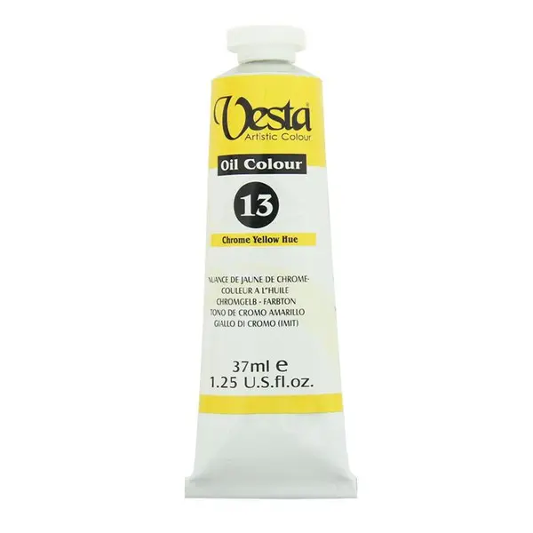 رنگ روغن وستا مدل Chrome Yellow Hue 13 حجم 37 میلی لیتر