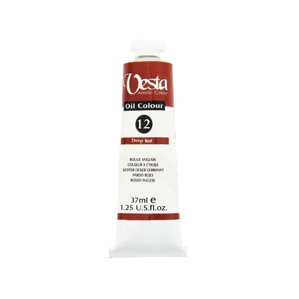 رنگ روغن وستا Deep Red 12 حجم 37 میل