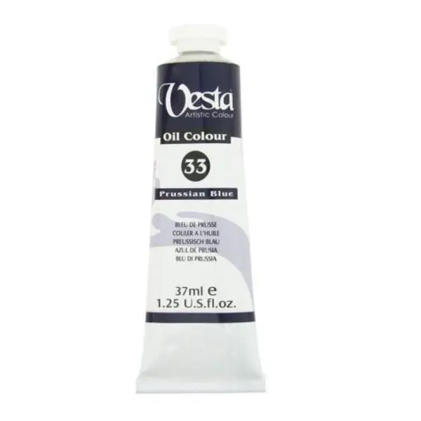 رنگ روغن وستا مدل Prussian Blue 33 حجم 37 میلی لیتر ( علم گستر )