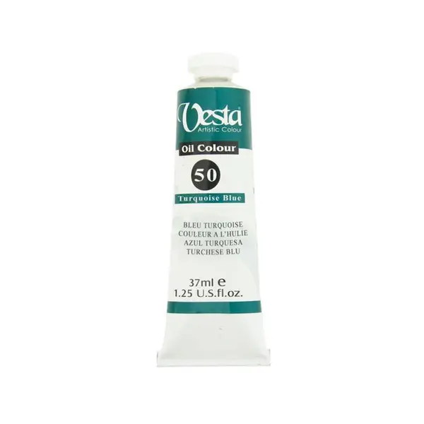 رنگ روغن وستا Turquoise Blue 50  حجم 37 میل