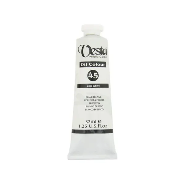 رنگ روغن وستا Zinc White 45  حجم 37 میل