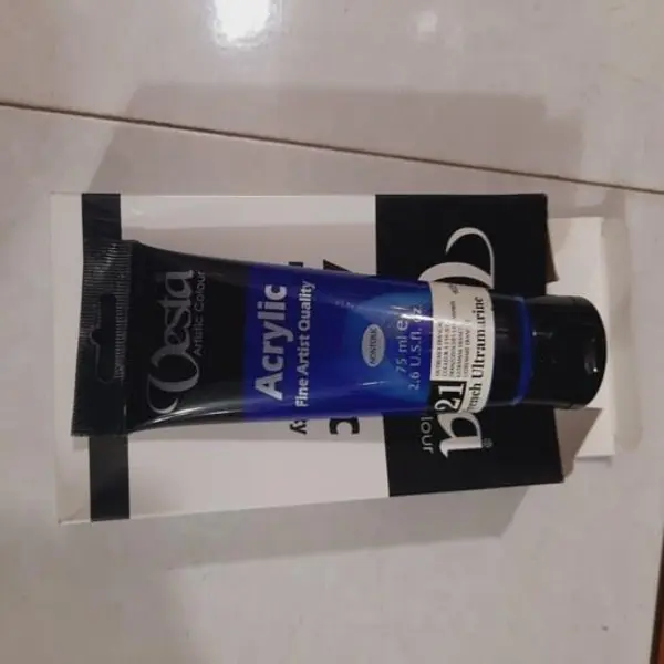 رنگ اکریلیک وستا مدل 21 French Ultramarine حجم 75 میلی لیتر