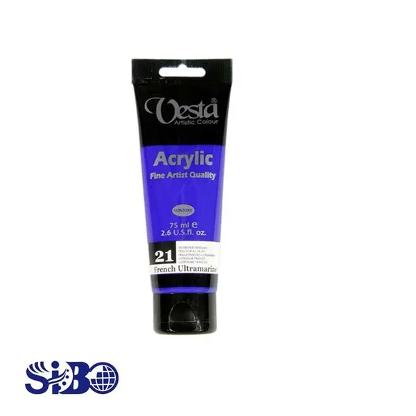رنگ اکریلیک وستا مدل 21 French Ultramarine حجم 75 میلی لیتر