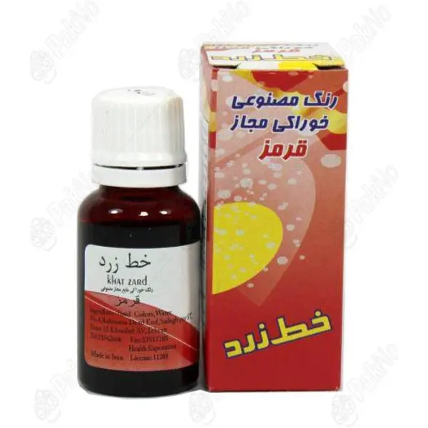 رنگ مایع قرمز خط زرد 50 گرم